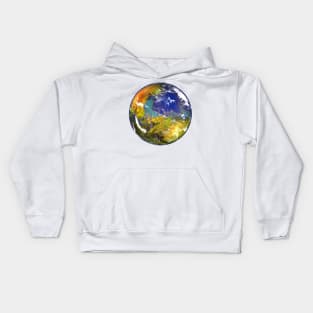 Green Terraformed Mars with Ocean Kids Hoodie